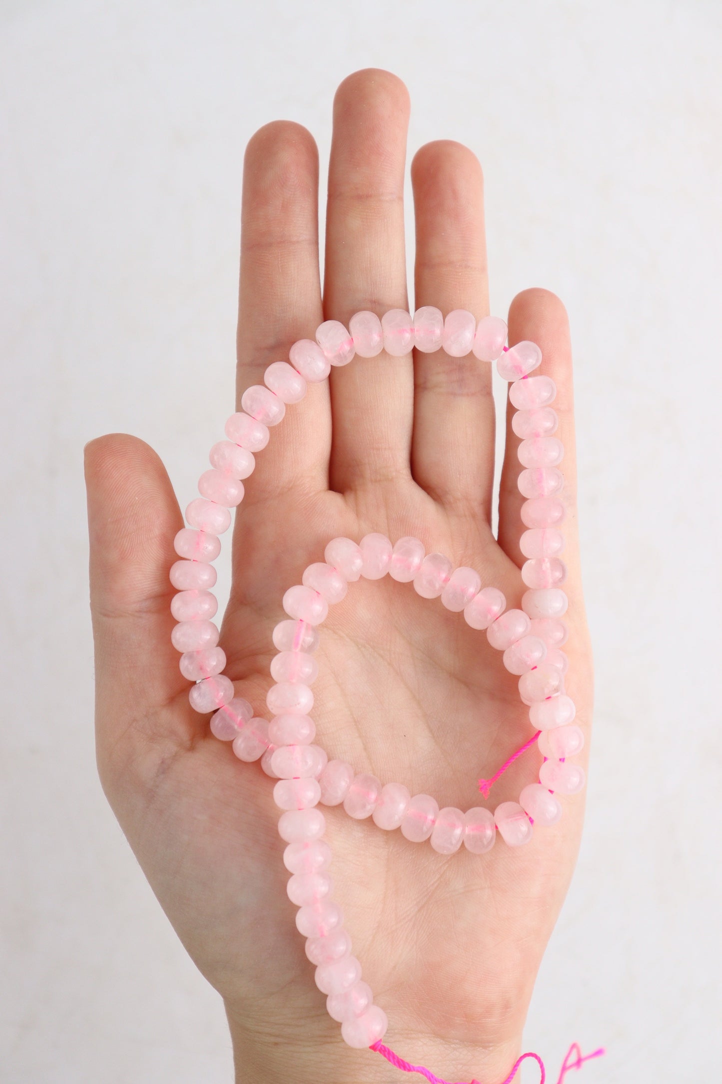 Rose Quartz 5x8 mm Flat Beads