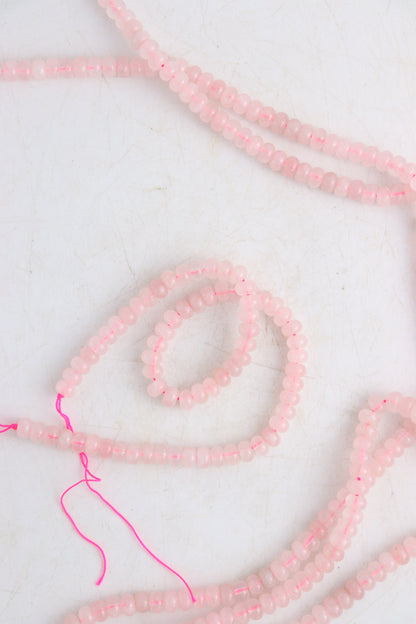 Rose Quartz 5x8 mm Flat Beads