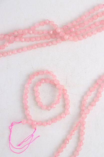 Rose Quartz 8 mm Faceted Beads