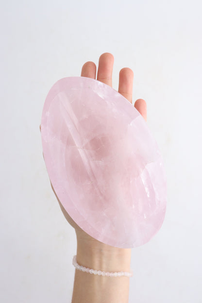 Rose Quartz Oval Bowls Set of 4 - Expert Supplier of Wholesale Crystals & Bulk Gemstones