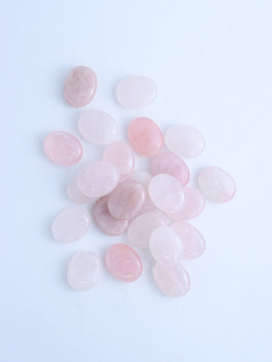 Rose Quartz Palm Stones - Mi Esperanza Minerals