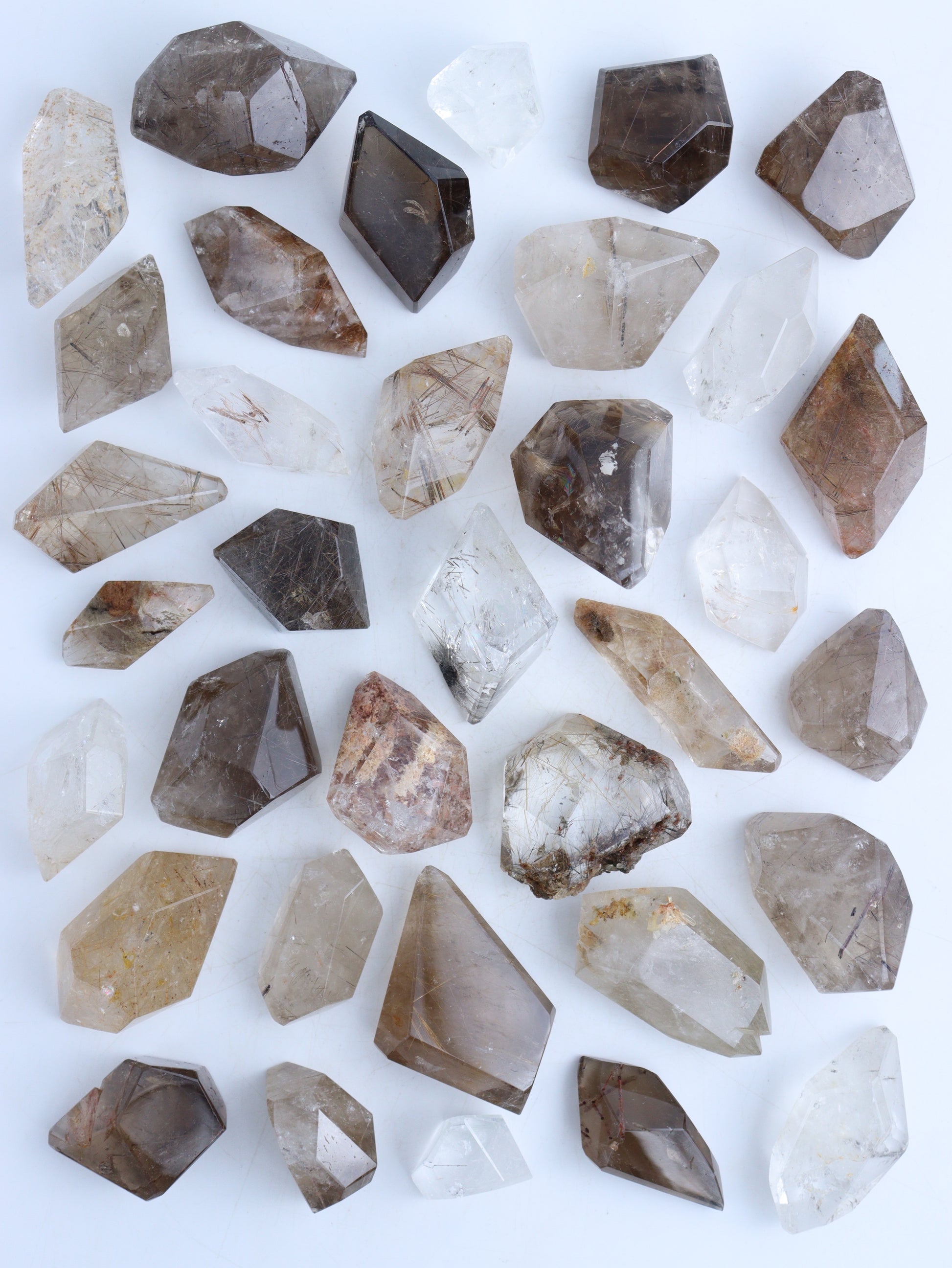Rutilled Quartz Freeforms Flat - Expert Wholesale and Supplier of Wholesale Crystals & Bulk Gemstones, ["Flats","Freeforms","Rutiled Quartz"]