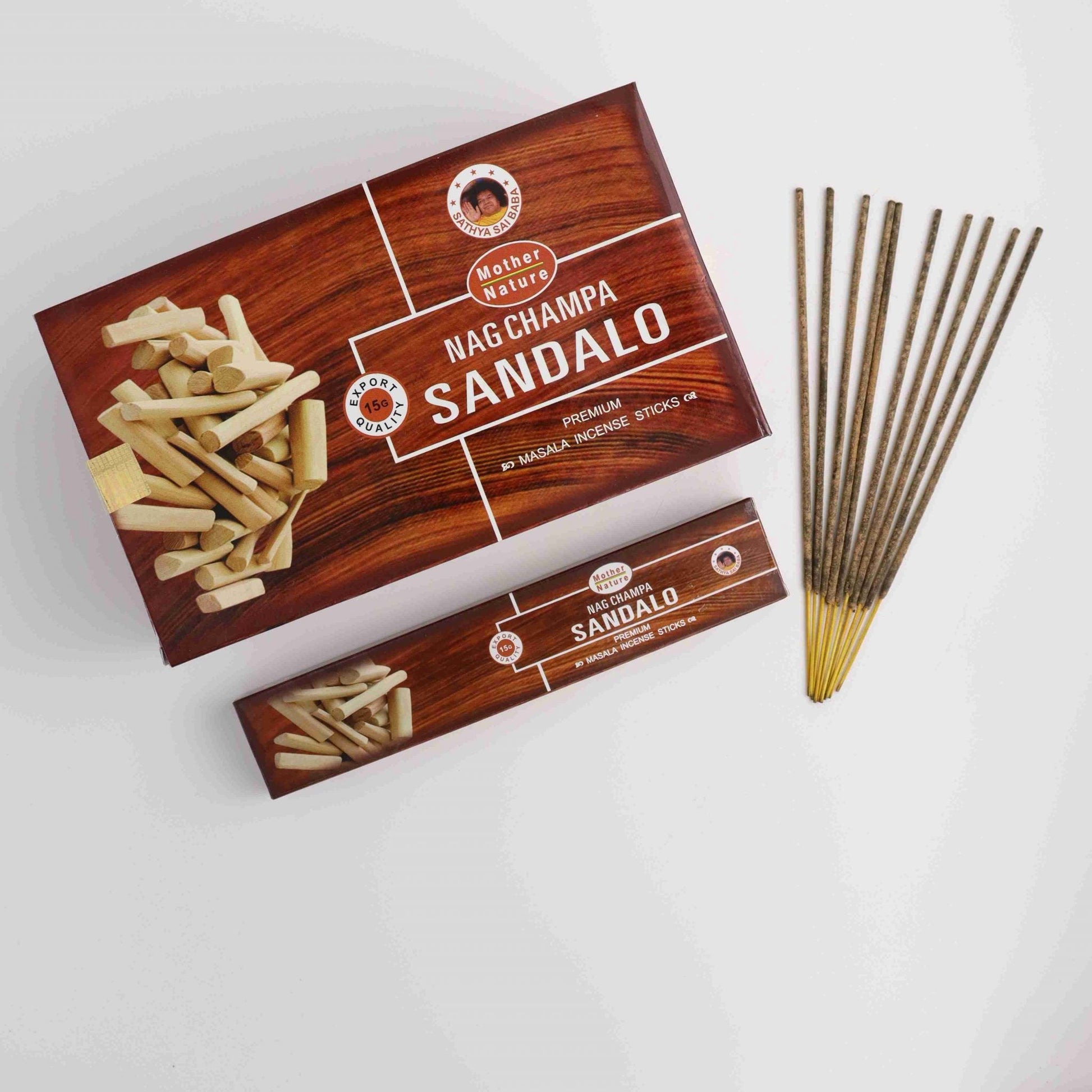 Sandal Wood Incense - 12 boxes with 15g each - Expert Vendor of Wholesale Crystals