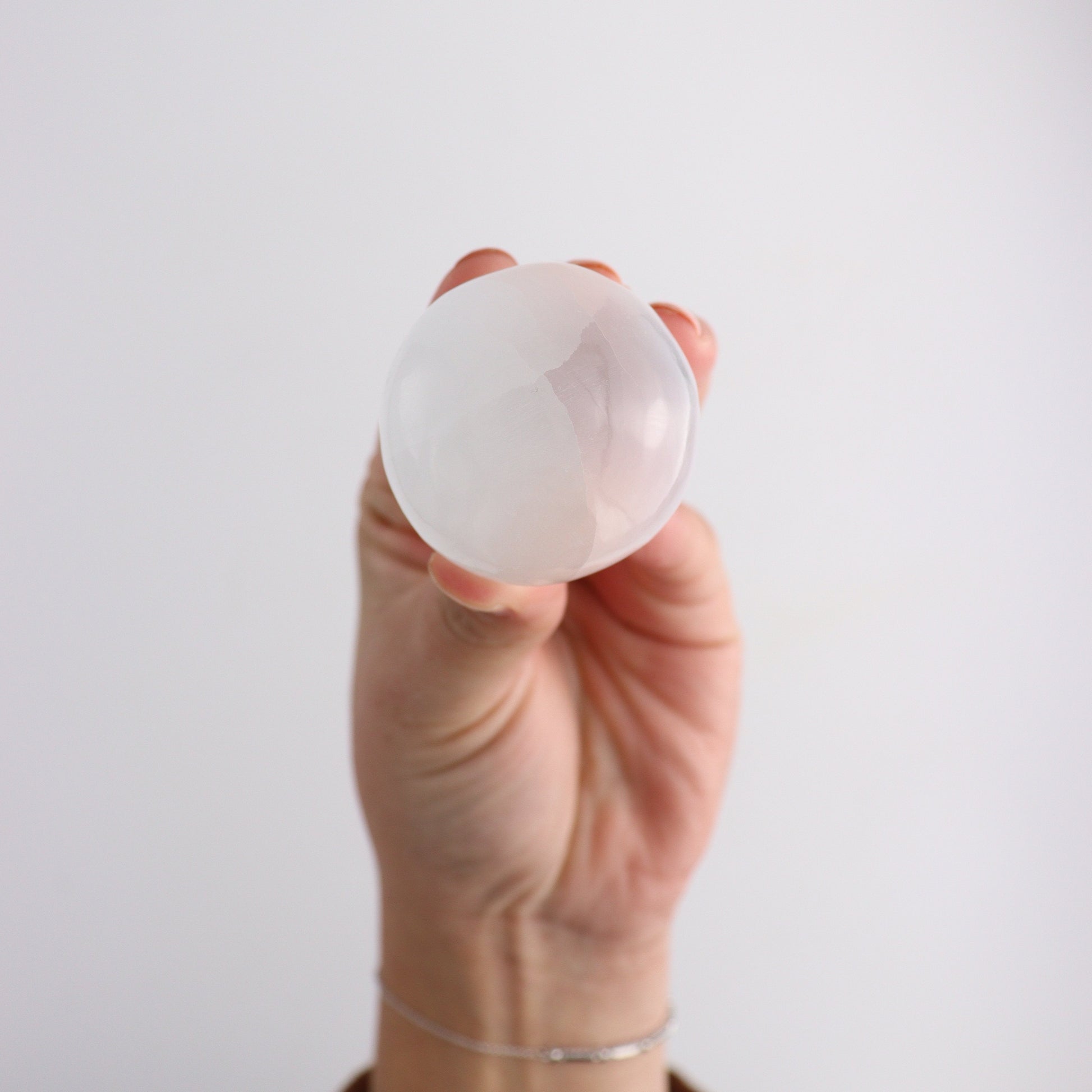 ONE Selenite/Satin Spar Small Sphere - Expert Wholesale and Supplier of Wholesale Crystals & Bulk Gemstones, ["Morocco","Selenite","Spheres"]