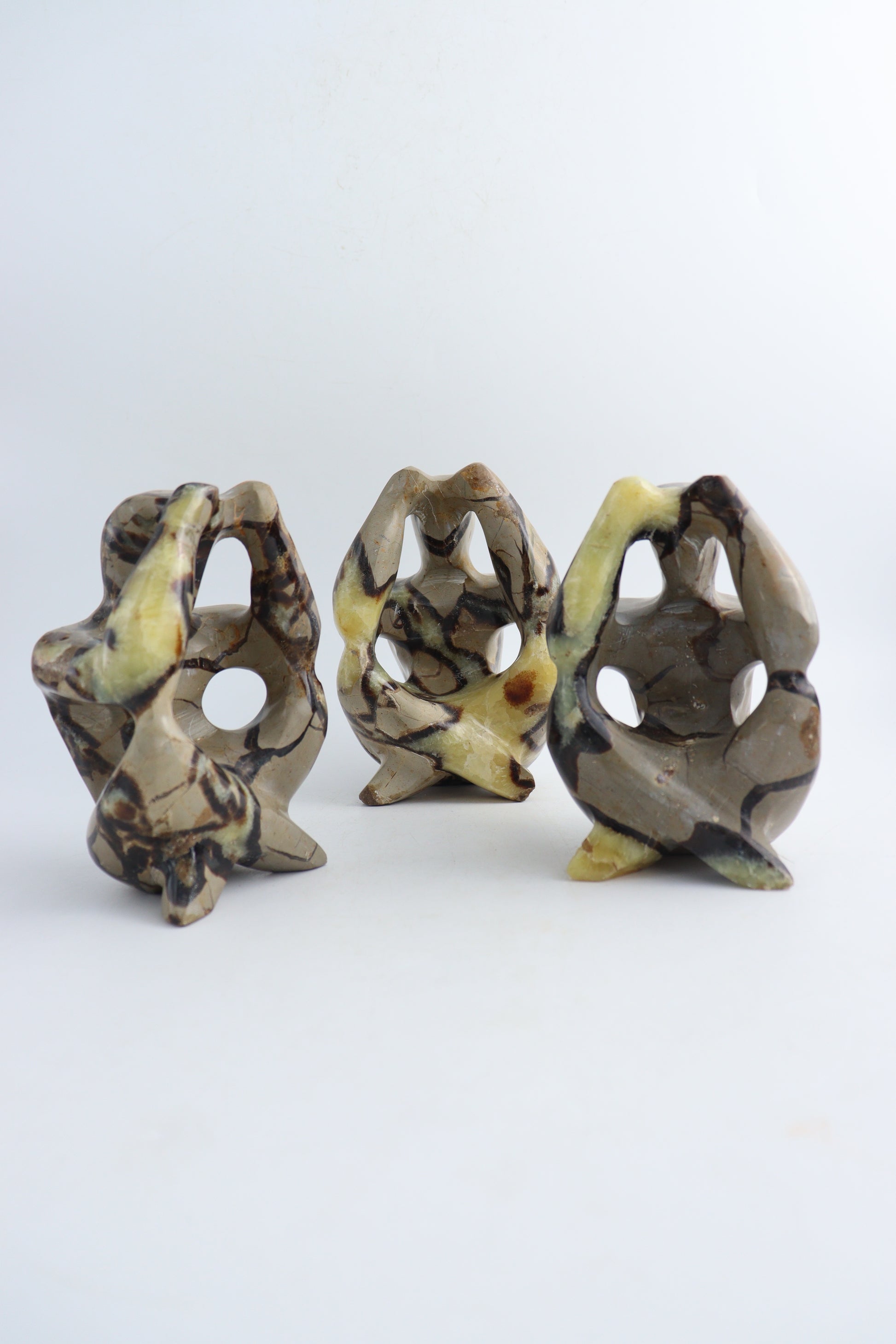 Septarian Meditating Men - Expert Wholesale and Supplier of Wholesale Crystals & Bulk Gemstones, ["Mexico","Mixed Carvings","Septarian"]