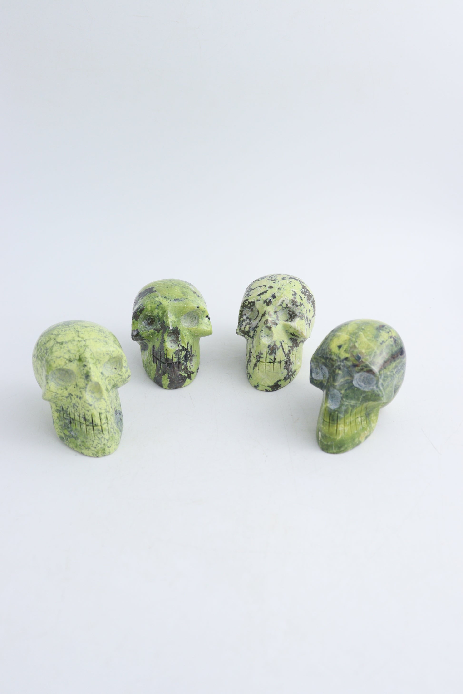 Serpentine Skulls - Expert Wholesale and Supplier of Wholesale Crystals & Bulk Gemstones, ["Mixed Carvings","serpentine"]