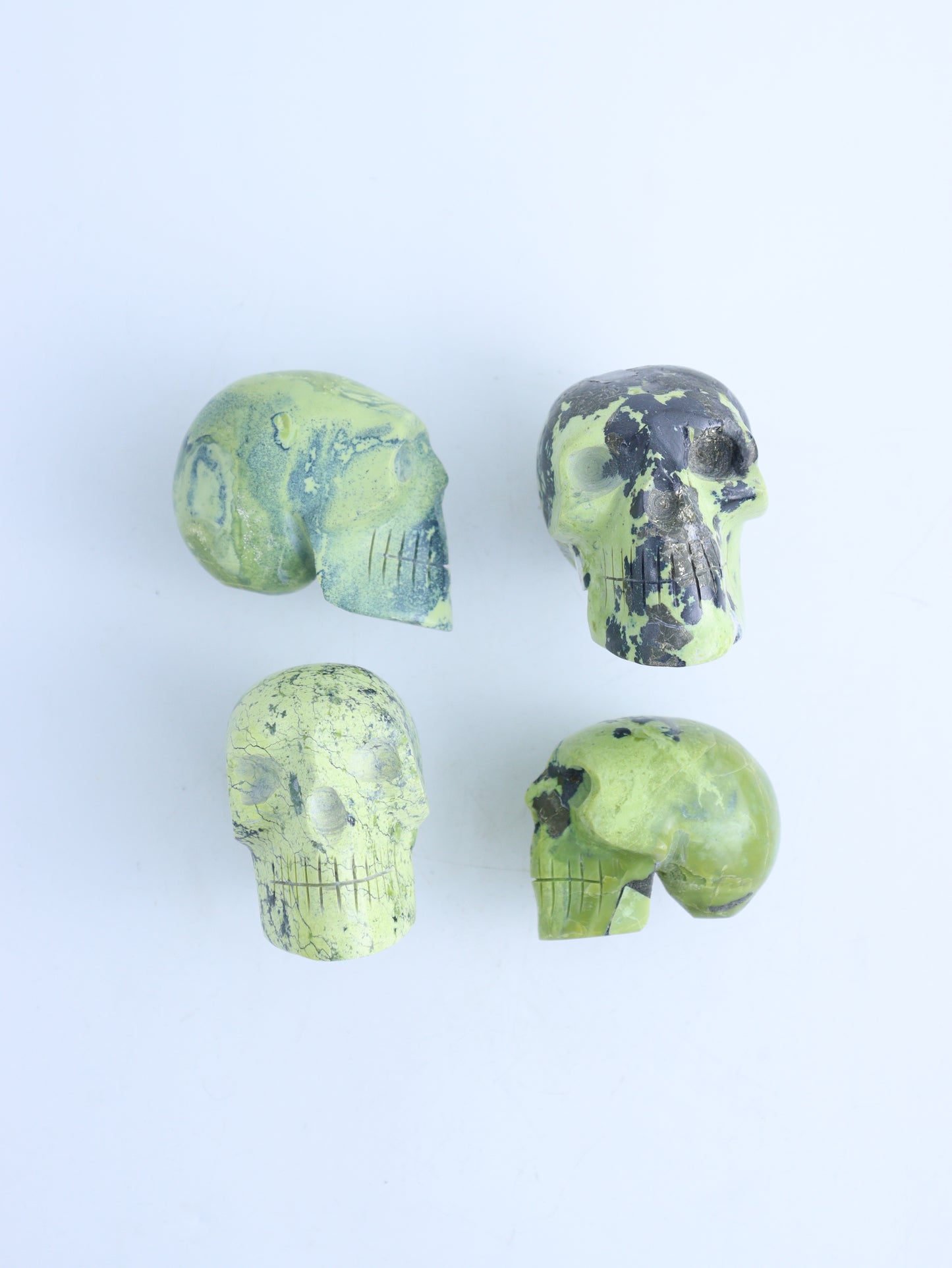 Serpentine Skulls - Expert Wholesale and Supplier of Wholesale Crystals & Bulk Gemstones, ["Mixed Carvings","serpentine"]