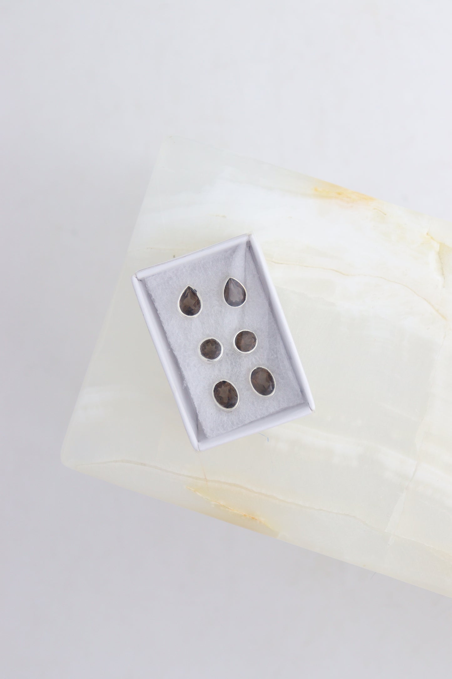 Smoky Quartz Earring Studs - Mi Esperanza Minerals