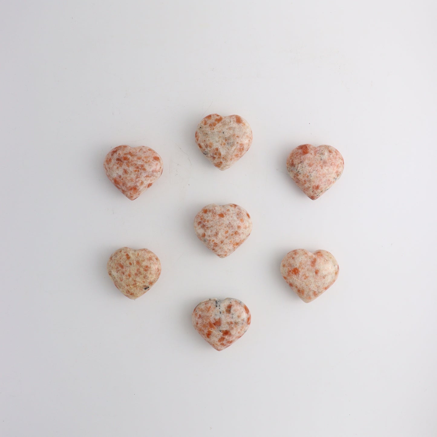 Sunstone X Moonstone Hearts - Mi Esperanza Minerals