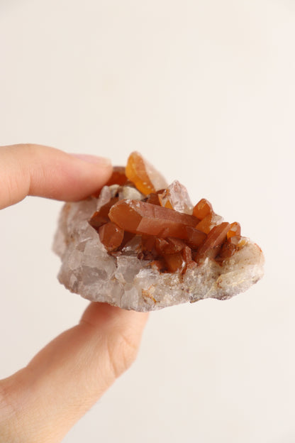 Tangerine Quartz Cluster Flat - Mi Esperanza Minerals