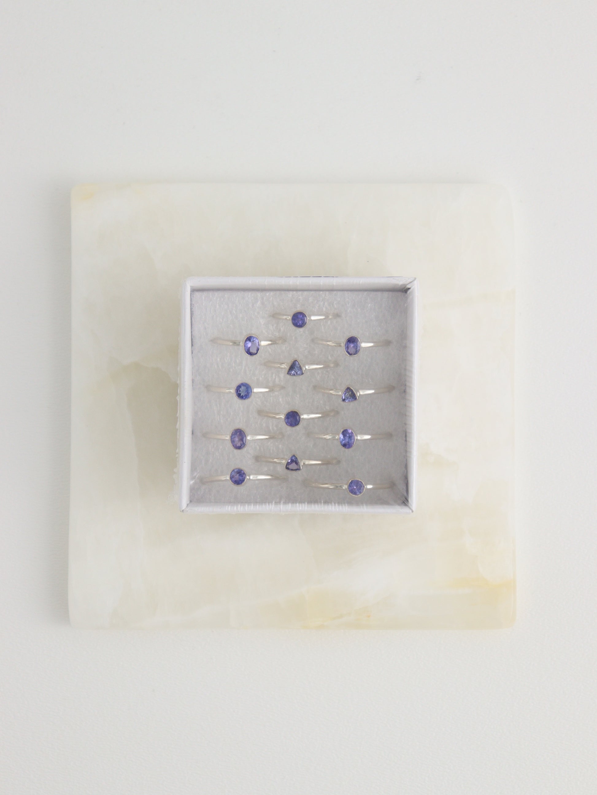 Sterling Silver Tanzanite Rings Set of 12 - Expert Wholesale and Supplier of Wholesale Crystals & Bulk Gemstones, []