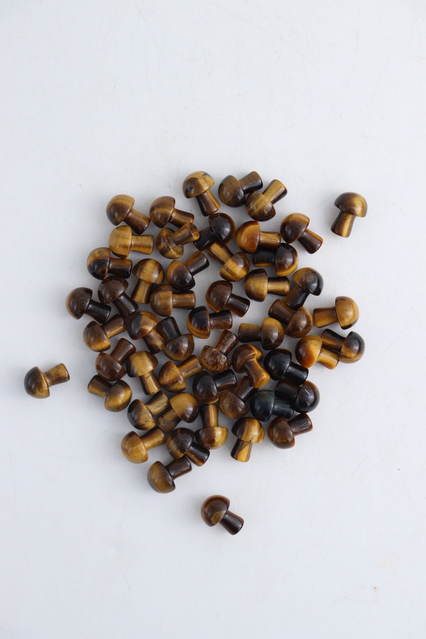 Tiger Eye Mini Mushrooms (250 Grams) - Expert Wholesale and Supplier of Wholesale Crystals & Bulk Gemstones, ["Mushrooms","Tiger Eye"]