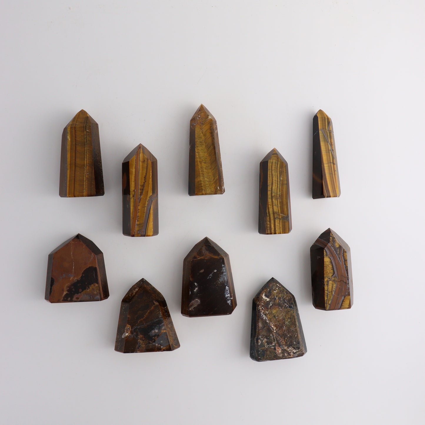 Tiger Eye Towers Set - Mi Esperanza Minerals