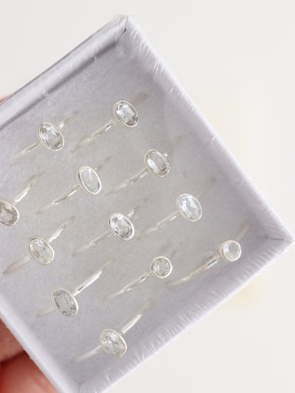 Sterling Silver Topaz Rings Box of 12 - Expert Wholesale and Supplier of Wholesale Crystals & Bulk Gemstones, []