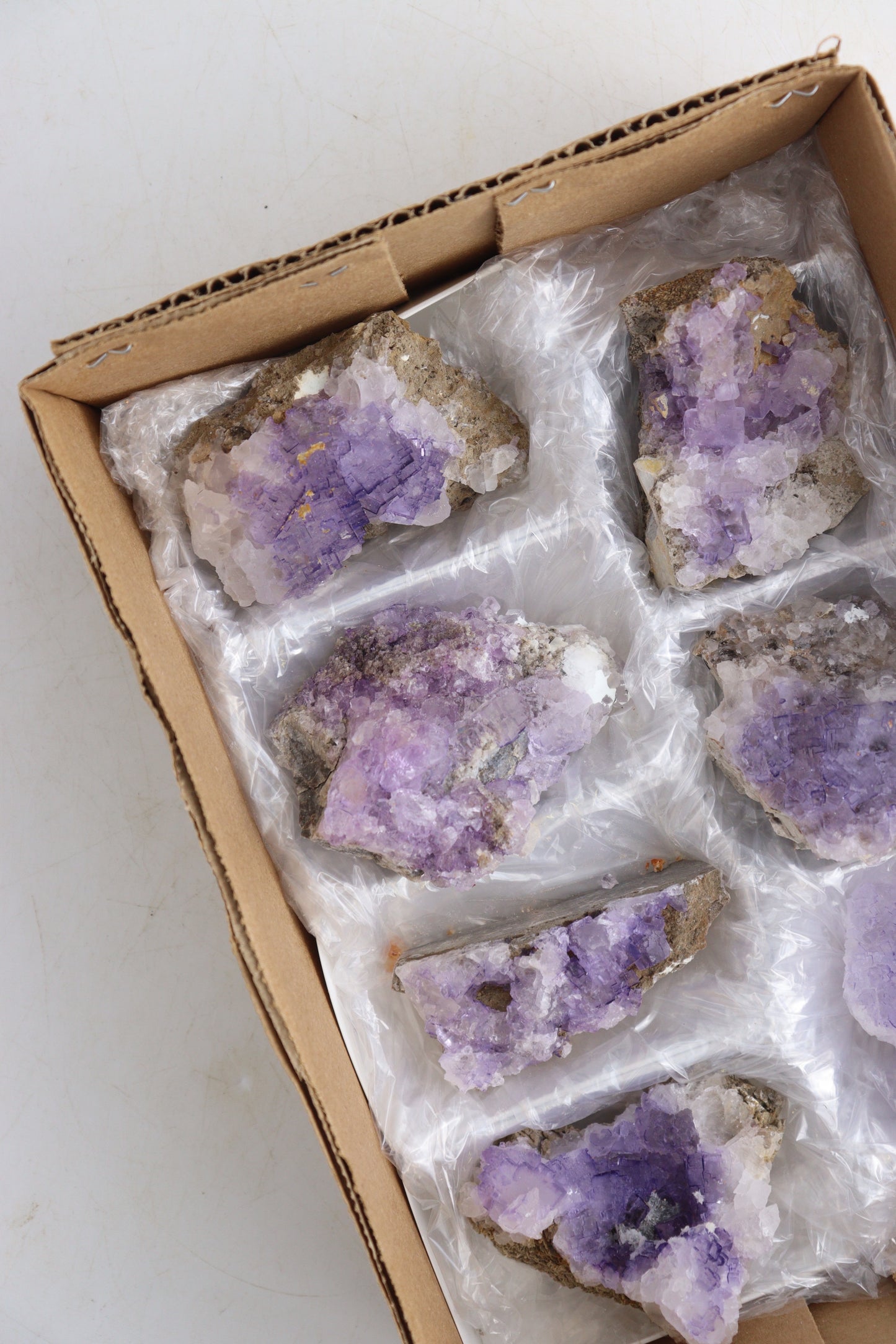 Tule Fluorite Cluster Flat - Mi Esperanza Minerals