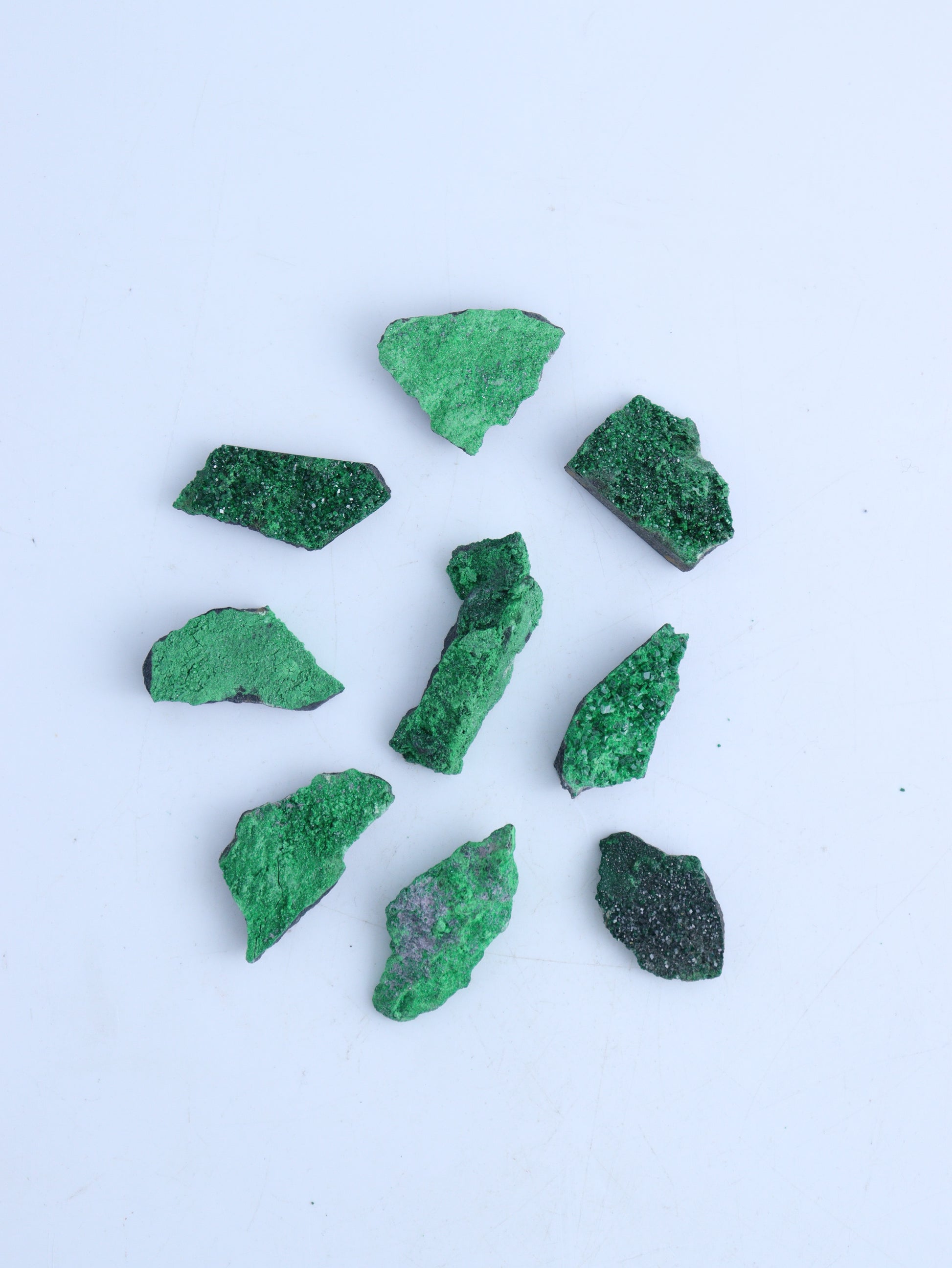 Uvarovite Garnet Flat - Mi Esperanza Minerals