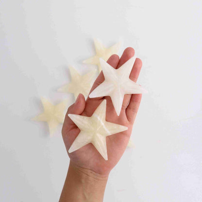 ONE White Onyx Medium Starfish - Mi Esperanza Minerals