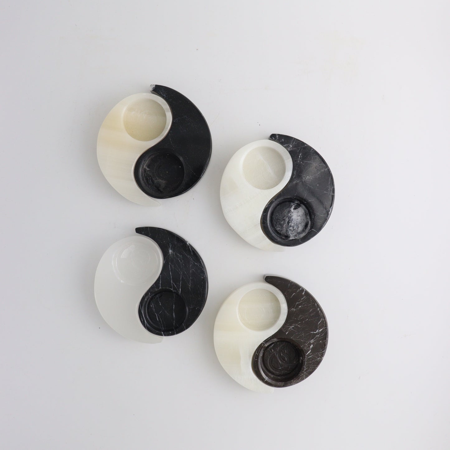 Onyx/Marble Yin Yang Candle Holder - Expert Wholesale and Supplier of Wholesale Crystals & Bulk Gemstones, ["Candle Holder","Marble","onyx"]