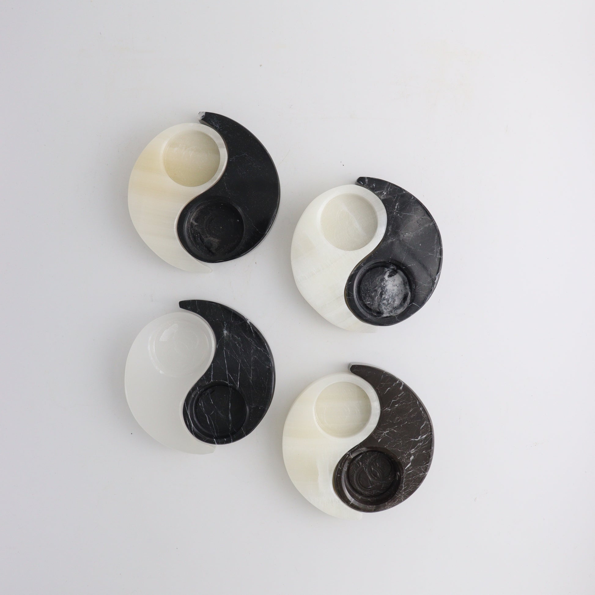 Onyx/Marble Yin Yang Candle Holder - Expert Wholesale and Supplier of Wholesale Crystals & Bulk Gemstones, ["Candle Holder","Marble","onyx"]