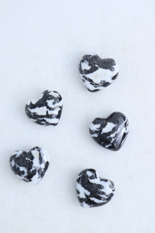 Zebra Calcite Hearts