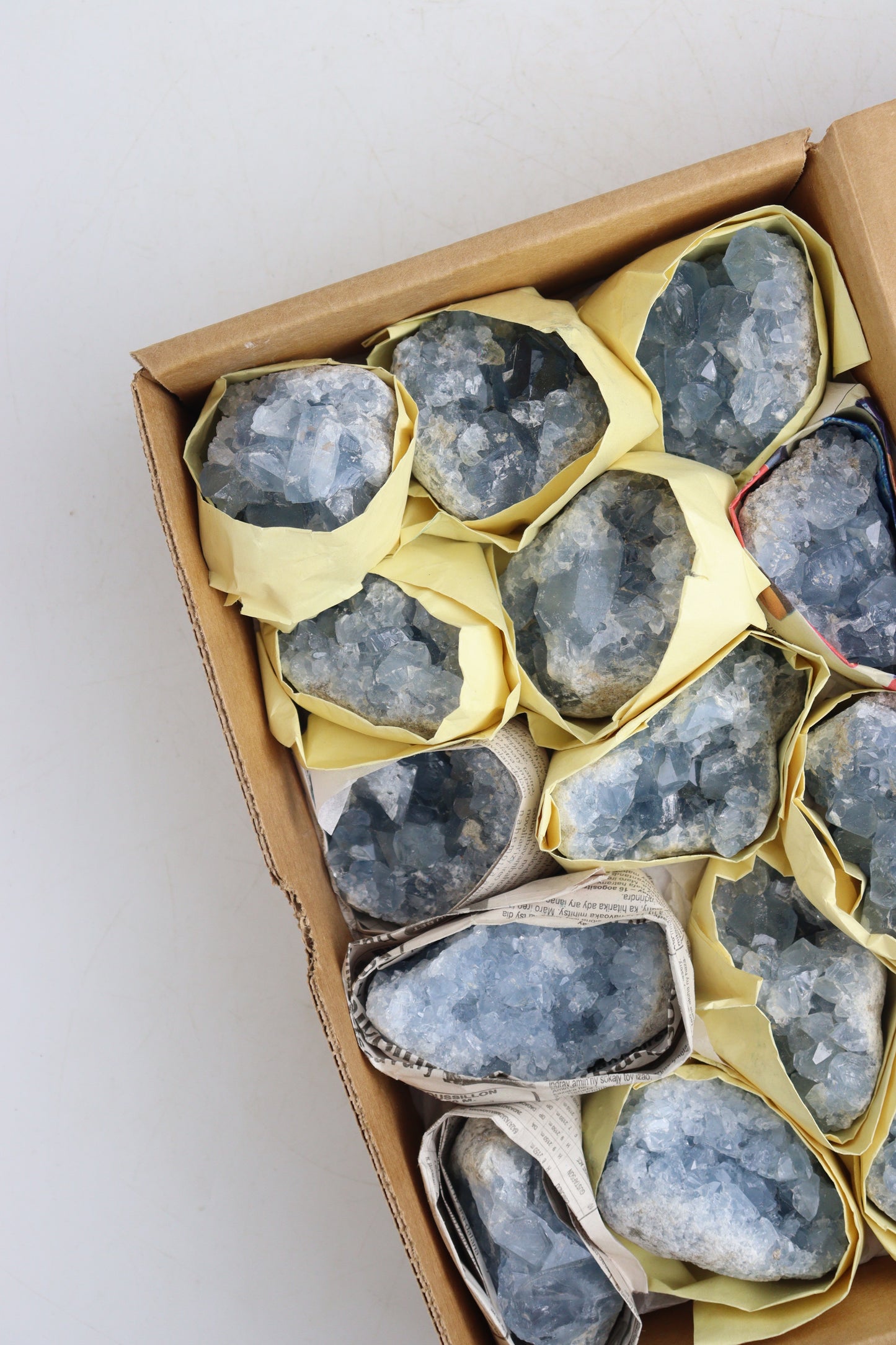 Celestite Clusters Flat - Expert Supplier of Wholesale Crystals & Bulk Gemstones