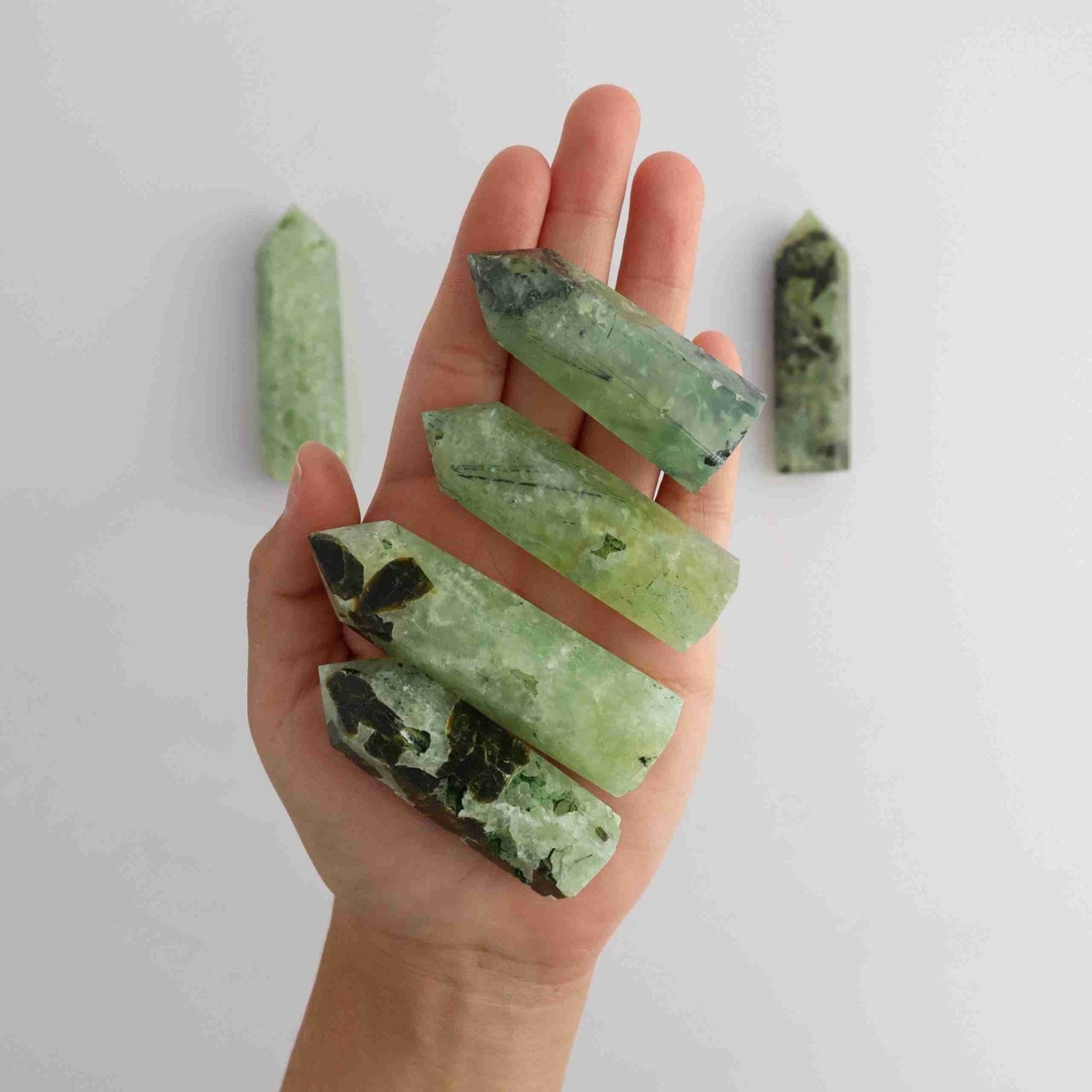 Half Kilo Prehnite Towers - Expert Vendor of Wholesale Crystals