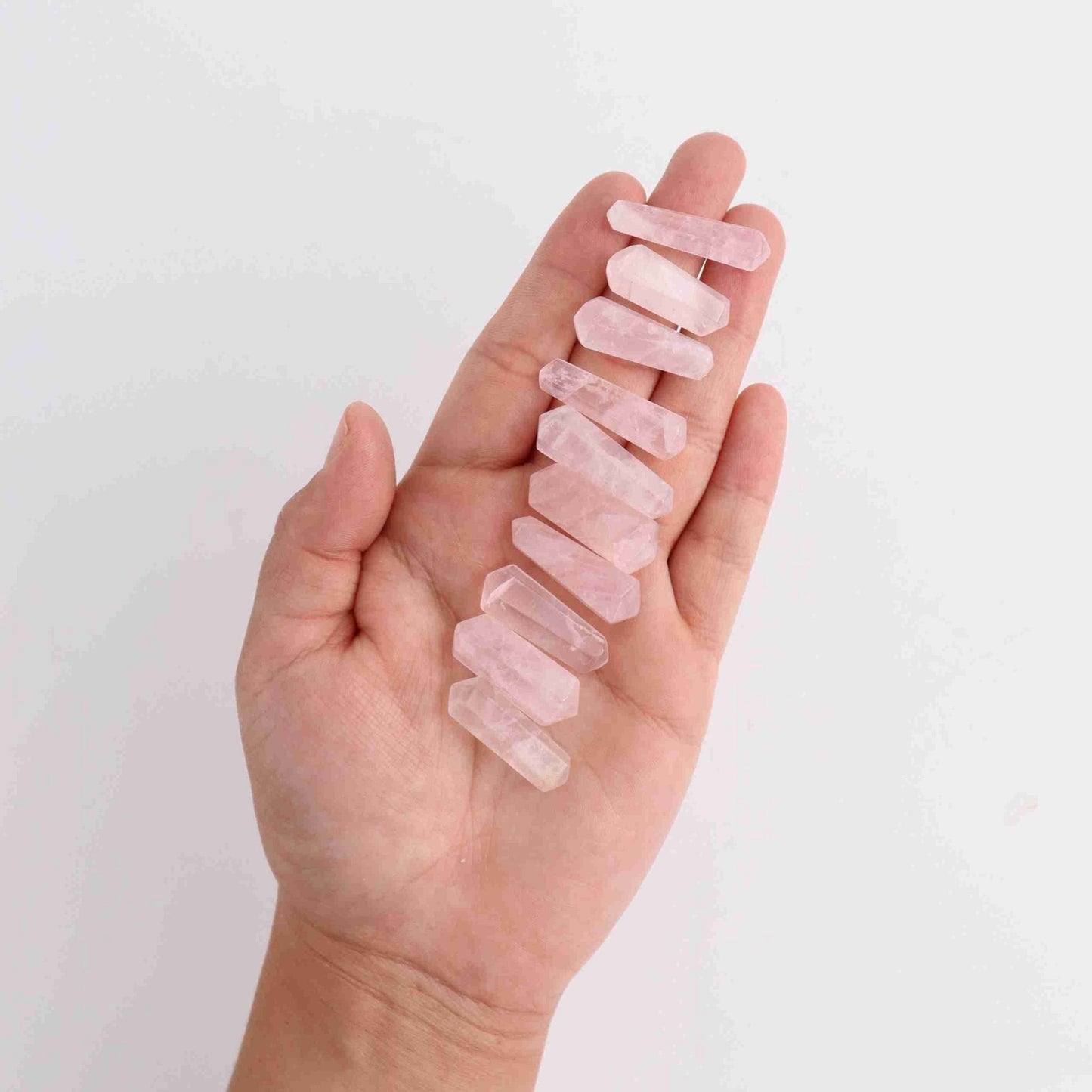 Mini Rose Quartz DT 10pc - Expert Vendor of Wholesale Crystals