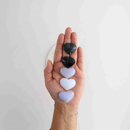 Onyx Moon with Mixed Hearts Set - Expert Vendor of Wholesale Crystals