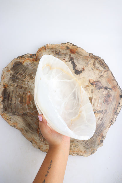 White Onyx Bowl