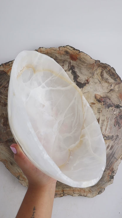 White Onyx Bowl