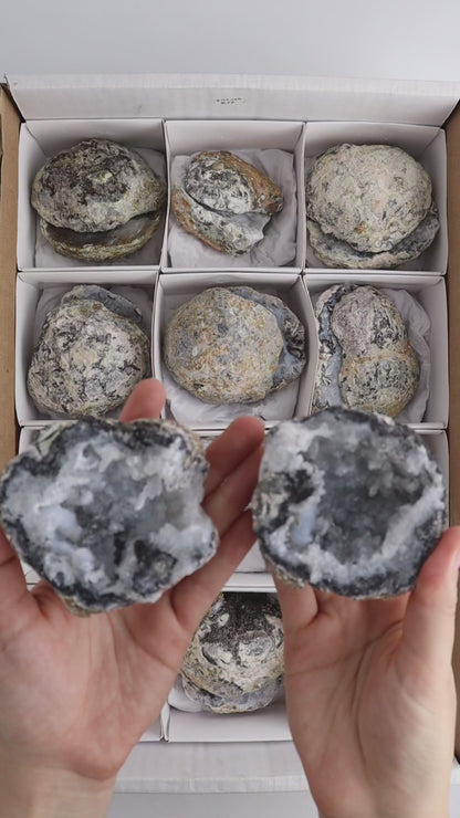 Half Red Geodes Flat