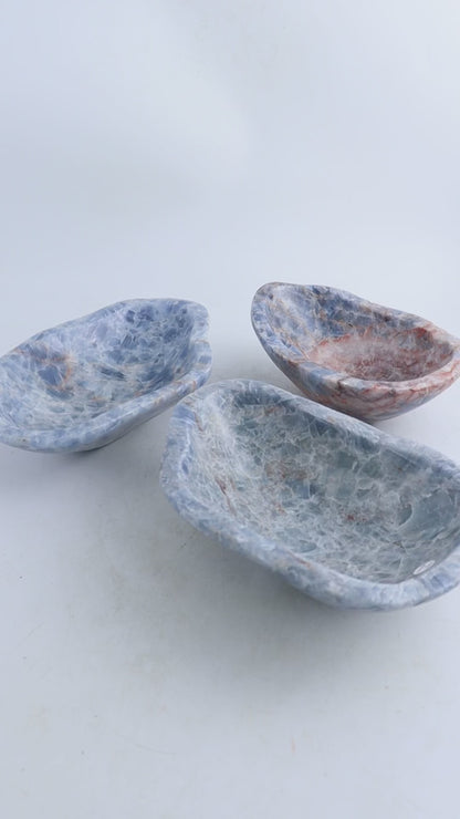 Blue Calcite Bowls Set of 3