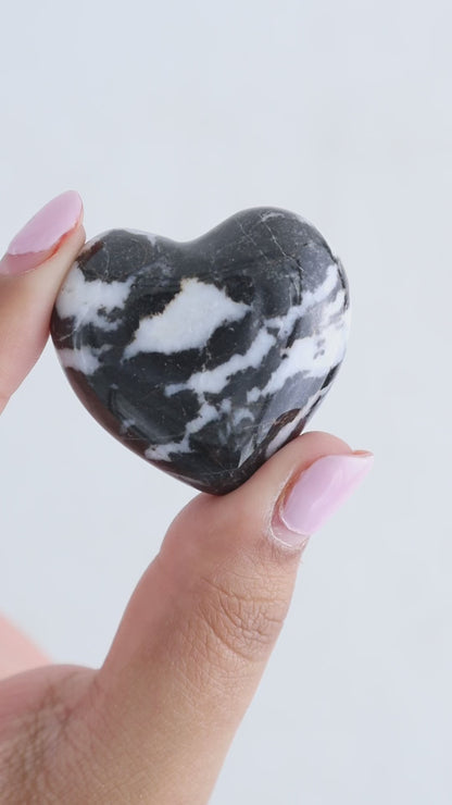 Zebra Calcite Hearts