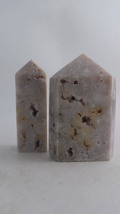 Pink Amethyst Towers Set of 2