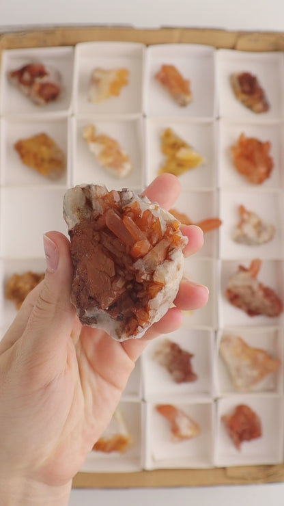 Tangerine Quartz Crystal Cluster Flat