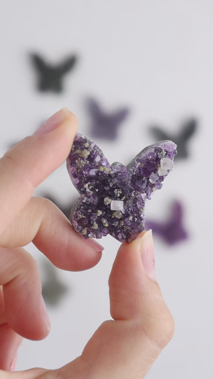 Amethyst Butterfly Cabs