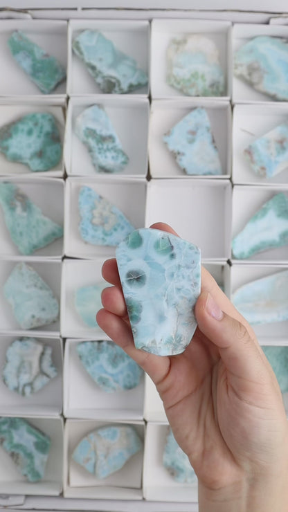Larimar Slices and Slabs