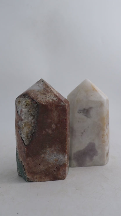 Pink Amethyst Towers Set of 2