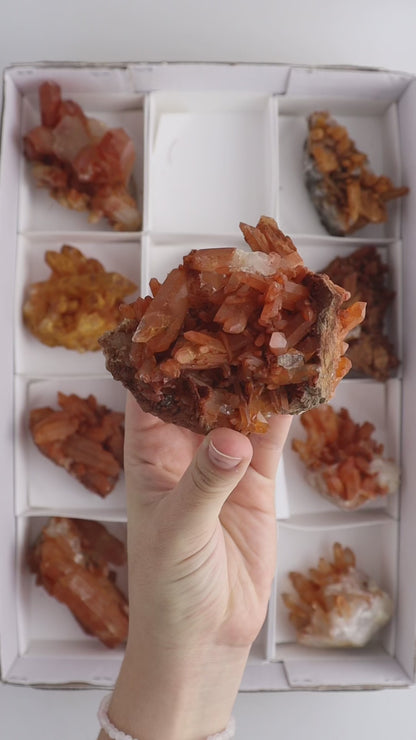 Tangerine Quartz Crystal Cluster Flat