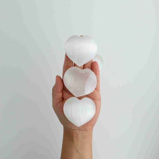 ONE Selenite/Satin Spar Heart - Expert Vendor of Wholesale Crystals