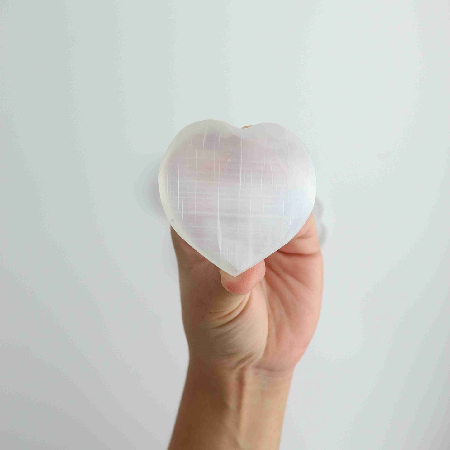 ONE Selenite/Satin Spar Heart - Expert Supplier of Wholesale Crystals & Bulk Gemstones