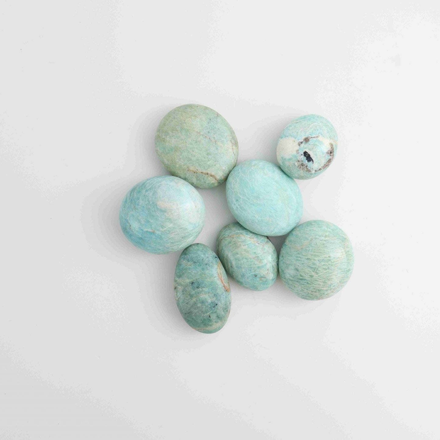 1kg Amazonite Palm Stones - Mi Esperanza Minerals