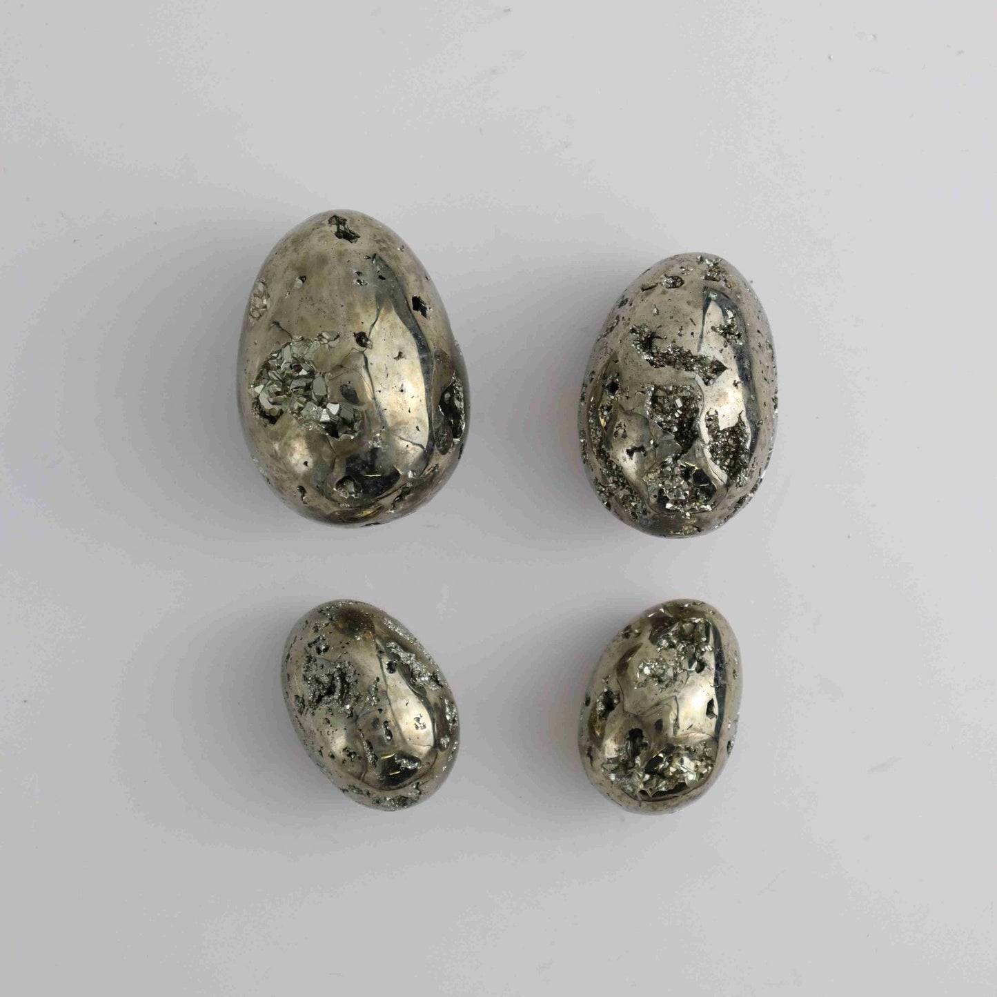 1kg Small Pyrite Eggs (4pc) - Mi Esperanza Minerals