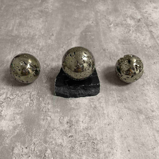 1kg Pyrite Spheres - Large - Mi Esperanza Minerals