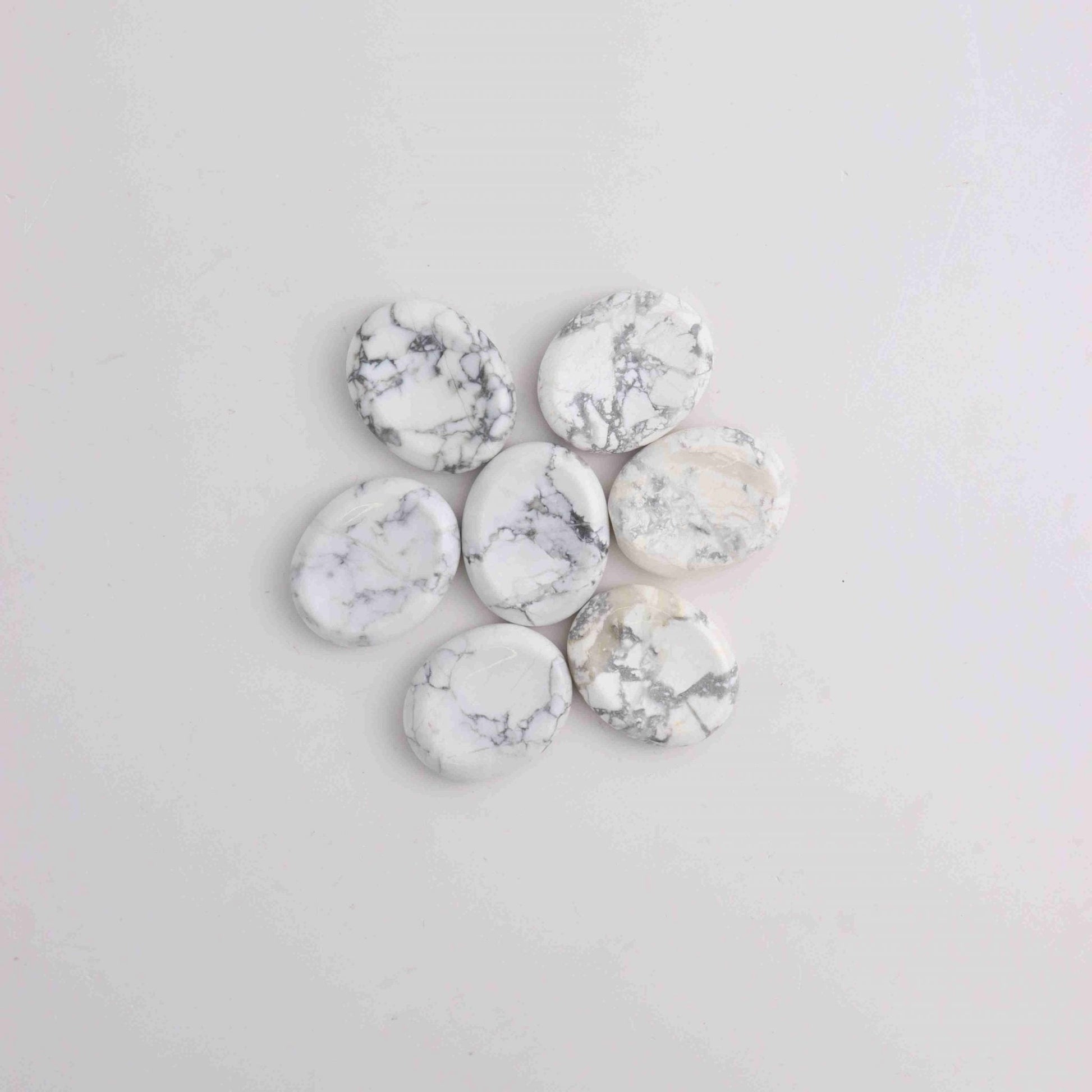 250g White Howlite Worry Stone - Expert Wholesale and Supplier of Wholesale Crystals & Bulk Gemstones, ["India","White Howlite","Worry Stones"]