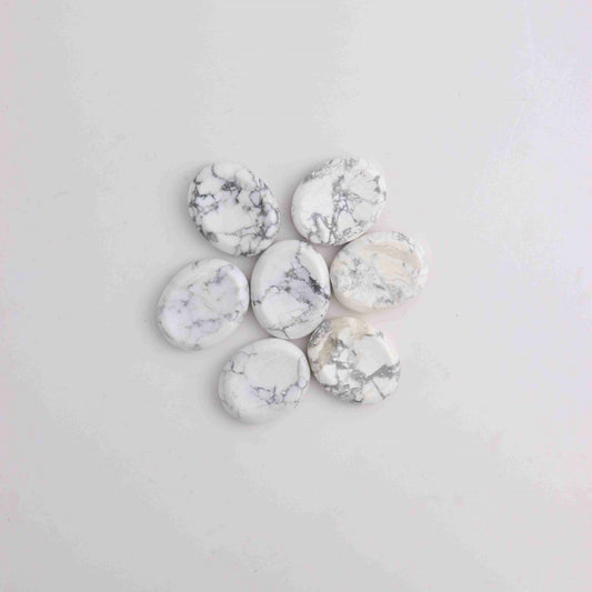 250g White Howlite Worry Stone - Expert Wholesale and Supplier of Wholesale Crystals & Bulk Gemstones, ["India","White Howlite","Worry Stones"]