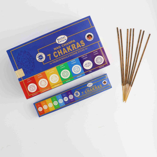 7 Chakras Incense - 12 boxes with 15g each - Mi Esperanza Minerals