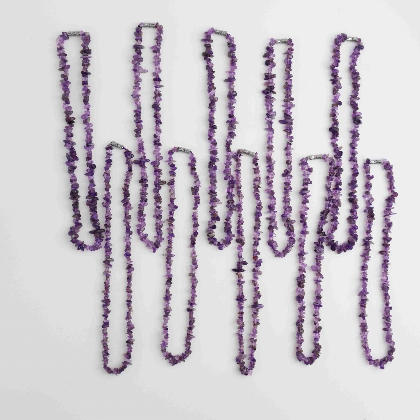 Amethyst Chip Necklace Set of 10 - Mi Esperanza Minerals