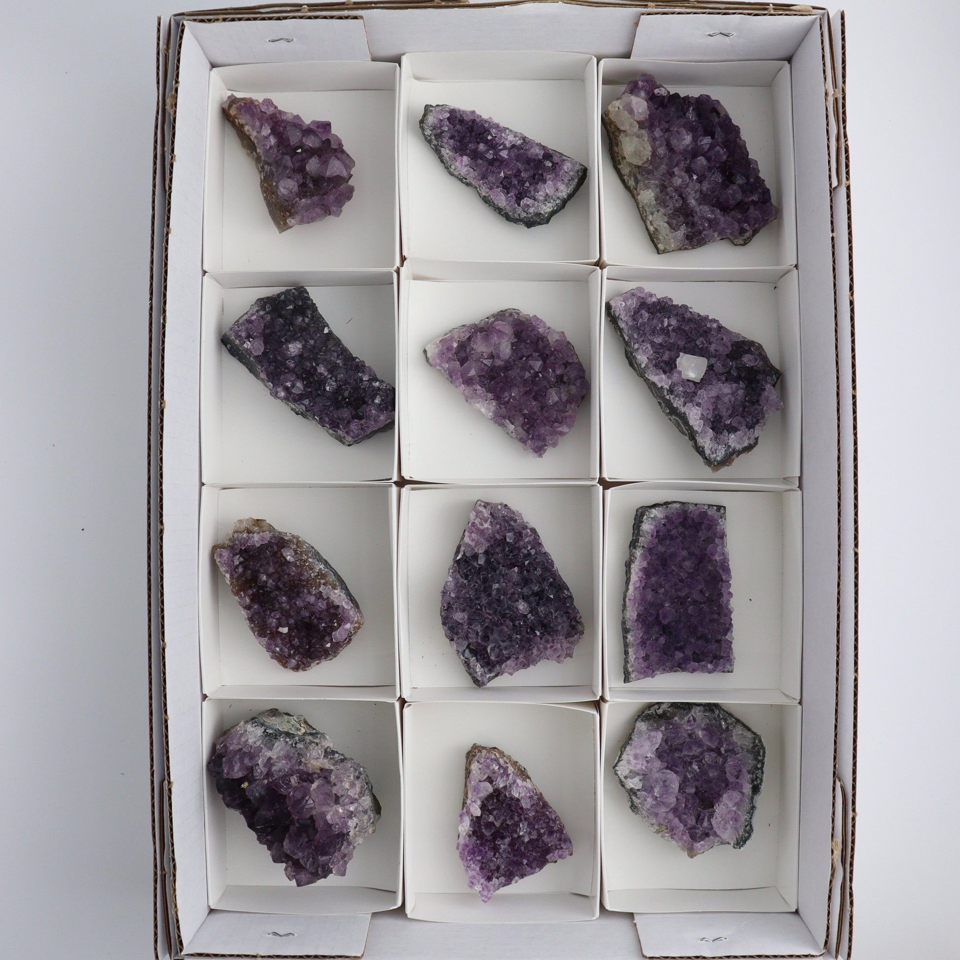 Amethyst Clusters Flat - Mi Esperanza Minerals