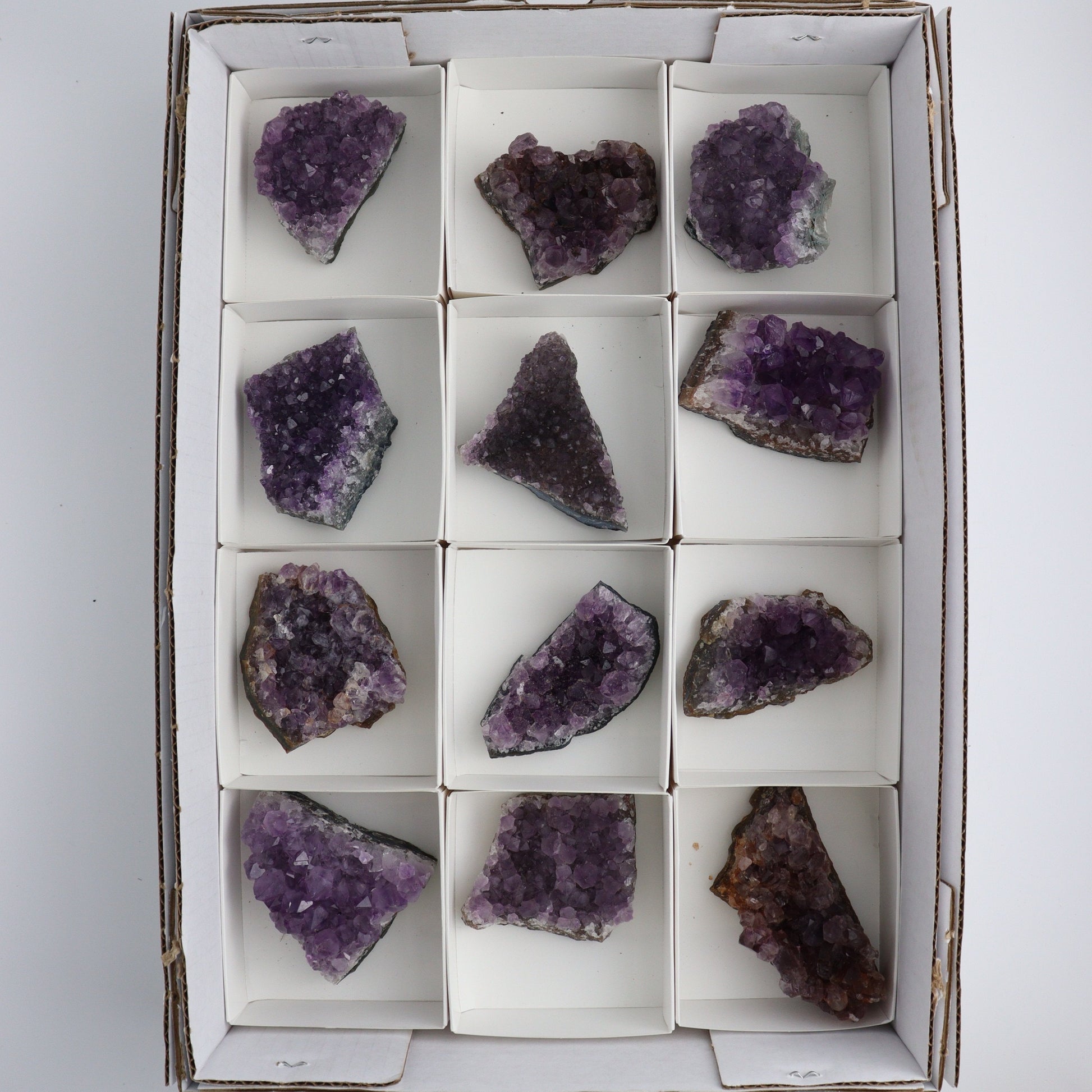 Amethyst Clusters Flat - Mi Esperanza Minerals